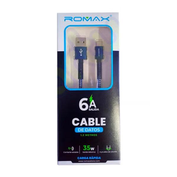 Cable de Datos Romax Micro USB Azul