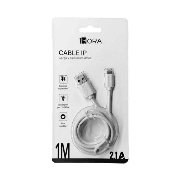 Cable de Datos 1Hora Lightning Blanco