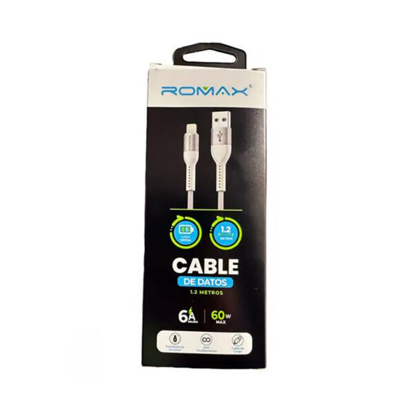 Cable de Datos Romax Lightning Blanco