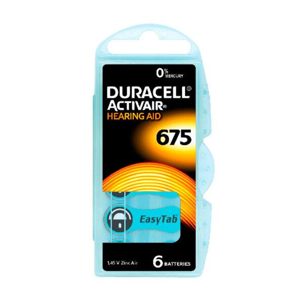 PILAS DURACEL ACTIVAIR 675 - 6uni